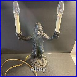 Monkey Bellhop Lamp Vintage RARE No SHADES VGUC