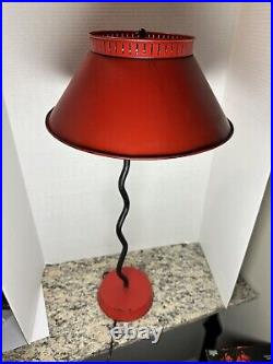 RARE Vintage Red Wiggle Lamp Bauhaus Art Deco Postmodern