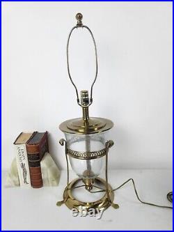 Rare Frederick Cooper Bubble Glass And Brass Lamp VTG Art Deco MCM