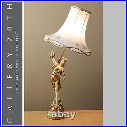 Rare! L & F Moreau Art Nouveau Rococo Sculptural Lamp! Vtg 30's 20's Deco