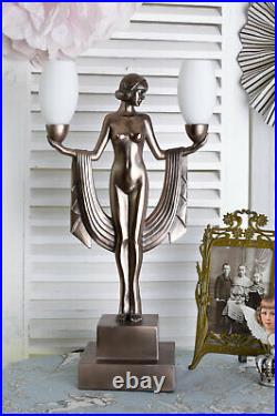 Tischlampe Art Deco Tischleuchte Frauenakt Bauhaus Lampe Vintage Nachttischlampe