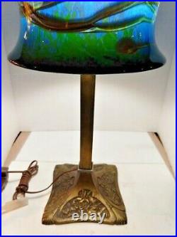 VTG Art Deco Nouveau Arts & Craft Flowing Floral Lamp 1900-1940 Shade Optional