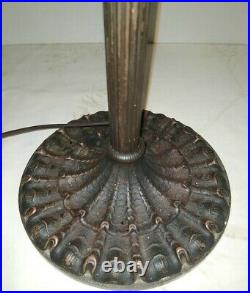 VTG Art Deco Nouveau Arts & Craft Working 2-Light Table Lamp Bronze 1900-1940 #1