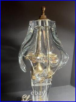 VTG Cofrac Art Verrier Cryatal Table Lamp France GORGEOUS