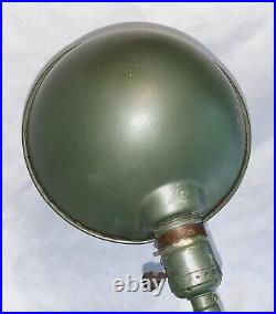 VTG EVEN GLO ART DECO Gooseneck Desk Lamp Cast Iron Base #131 Blue Lens Filter