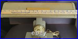 VTG LITEMASTER EXECUTOR Clock Desk Lamp WORKS Art Specialty Co. Chicago Mass USA