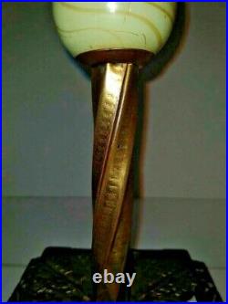 VTG Large Art Deco Arts & Craft Baroque Lamp Base with Celtic Finial 1900-1940