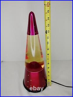 VTG Lava Lite Wizard Red Yellow Moon Star Purple Lighted Base 1999 USA