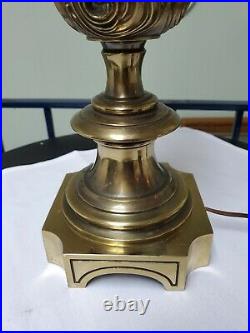 VTG Stiffel Lamp Table Top Brass/glass Mid Century Hollywood Regency Art deco