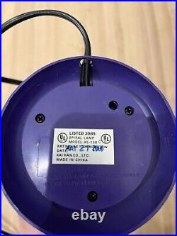 VTG Translucent Aqua Spiral Ball Water Lamp Light Up Model KL-108 Tested & Works