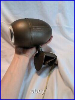 Vintage 1920s Machine Age Art Deco Bullet Clamp Lamp Atomic Modern Fisheye Retro