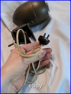 Vintage 1920s Machine Age Art Deco Bullet Clamp Lamp Atomic Modern Fisheye Retro