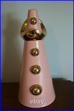 Vintage 1950's Mid Century Kron Pink Gold Abstract Ceramic Art Lamp Base