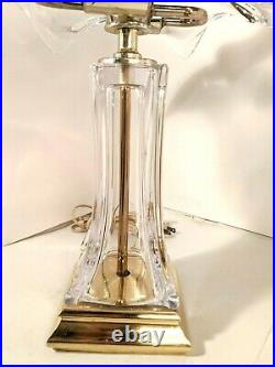 Vintage 1960's French Cofrac Art Verrier Crystal Table Lamp