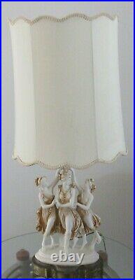 Vintage 3 Graces Lamp Women 33 with Shade Art Nouveau Greek or Roman