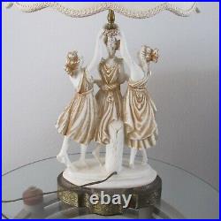 Vintage 3 Graces Lamp Women 33 with Shade Art Nouveau Greek or Roman