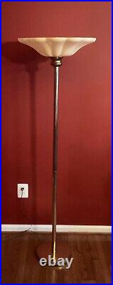 Vintage ALSY Heavy Brass Floor Lamp 65 Tall Excellent