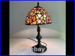 Vintage Agate Hoosin Style Table Lamp Art Nouveau Tiffany