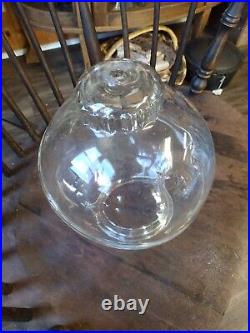 Vintage Art Deco Clear Glass Stars on Jupiter Lamp Globe