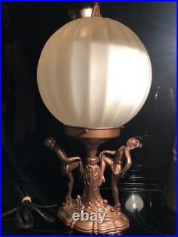 Vintage Art Deco Dancing Girls Lamp