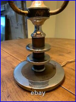 Vintage Art Deco Machine Age Lamp atomic chrome MCM for parts or repair