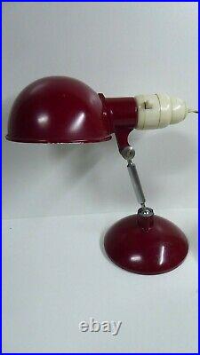 Vintage Art Deco Peerlite Desk Lamp Metal Bakelite Fittings Clip On MID Century