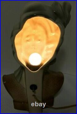 Vintage Art Nouveau Beautiful Woman Shoulder Bust Lamp Night Light