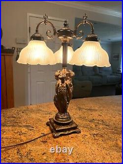 Vintage Art Nouveau The Three Graces Figural Lady Lamp Vintage
