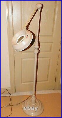 Vintage Art Specialty Co Articulating Floor Lamp Magnifying Drafting Medical MCM