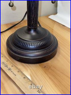 Vintage Arts & Crafts Mica Series Tensor Bronze Tone Double Socket Table Lamp