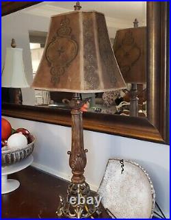 Vintage Berman Arts And Crafts Mica Table Lamp