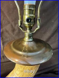 Vintage Brass Figural Ram Horn Lamp Light Hart and & Associates Decorative Arts