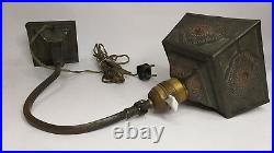 Vintage Bronze/ Copper DESK LAMP with Movable Head/ Arts and Crafts/ Deco