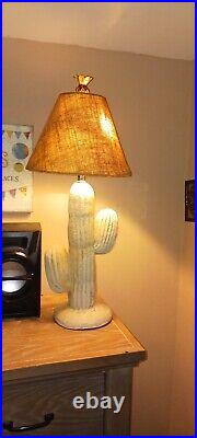 Vintage Ceramic Cactus Lamp