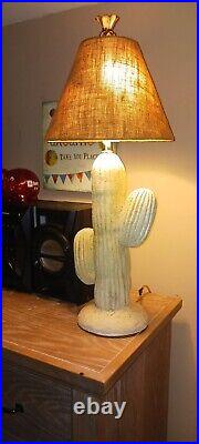 Vintage Ceramic Cactus Lamp