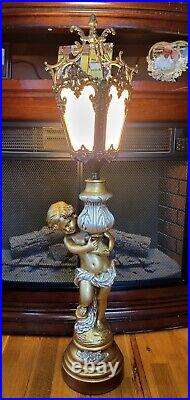 Vintage Cherub Post Lamp