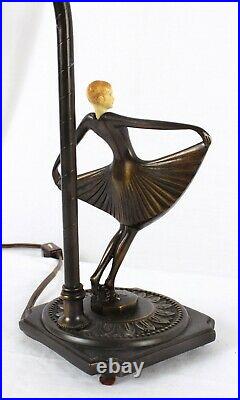 Vintage Dancer Art Deco Style Desk Lamp 17 H