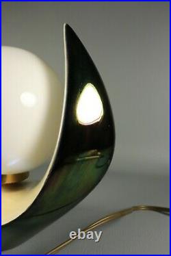 Vintage French Mid-Century Modern Table Lamp Iridescent VERCERAM Ceramic Art
