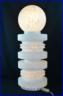 Vintage Italian White Ventri Art Cloud Gigantic Lamp 34 Tall