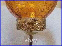 Vintage Lamp Bird (Pheasant) Art Deco Brass Marble