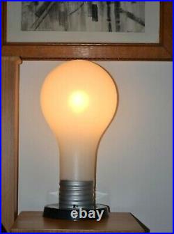 Vintage MCM 70's Pop Art 23 Huge Giant Light Bulb Table Lamp Mid Century