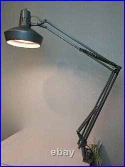 Vintage MCM Dazor Articulated Lamp Adjusta-Poise Model 5000 Art Deco Atomic Gray