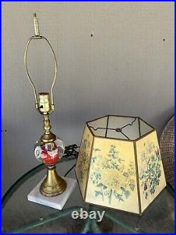 Vintage MCM Paperweight Art Glass Lamp