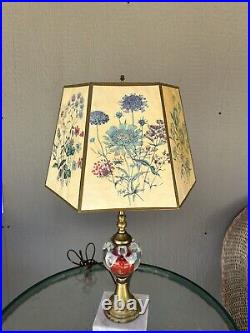 Vintage MCM Paperweight Art Glass Lamp