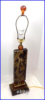 Vintage Marble Art Deco Lamp withShade