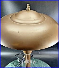 Vintage Metal Mushroom Desk Lamp Original Circa 1930 40s UFO Space Machine Age