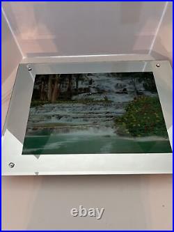 Vintage Mirror Wall Art Waterfall Picture w Birds Chirping Sound