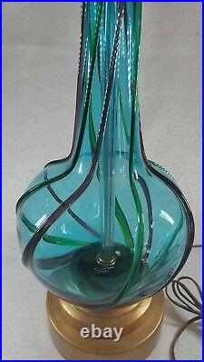 Vintage Murano 60's Art Glass Swirl Table Lamp