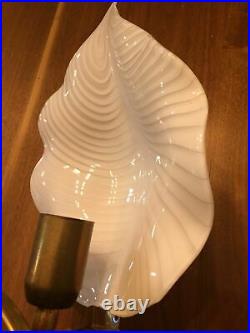 Vintage Murano Art Glass Calla Lily Leaf Wall Sconce 16 Franco Luce Design