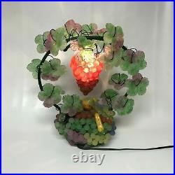 Vintage Murano Art Glass Grape Cluster Basket Table Lamp